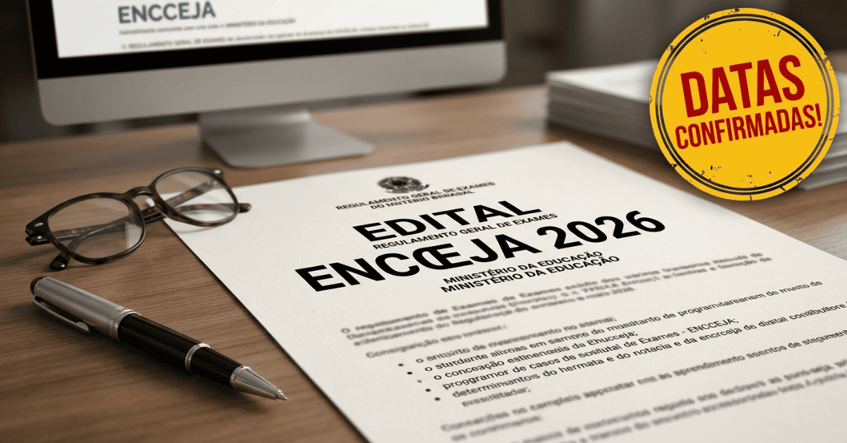 Edital Encceja 2026 Publicado! Confira as Datas Oficiais e Saiba Tudo